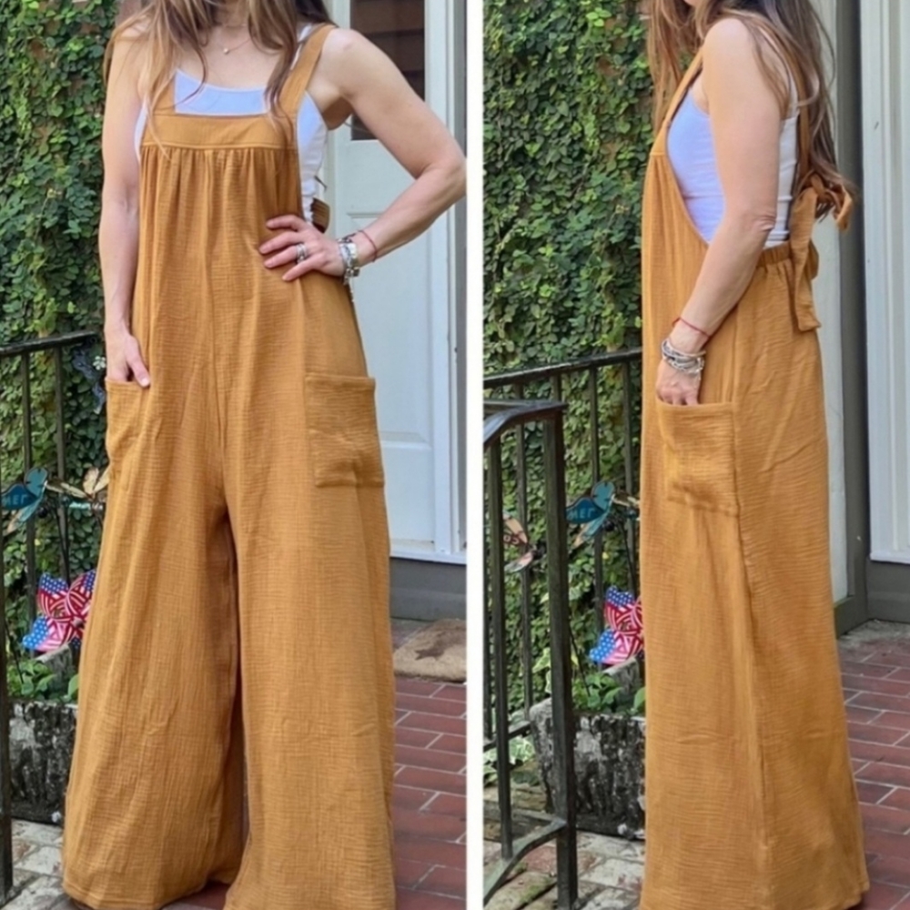 062 - NEW! SOLID FABULOUS WIDE LEG JUMPSUIT - Picture 10 of 13
